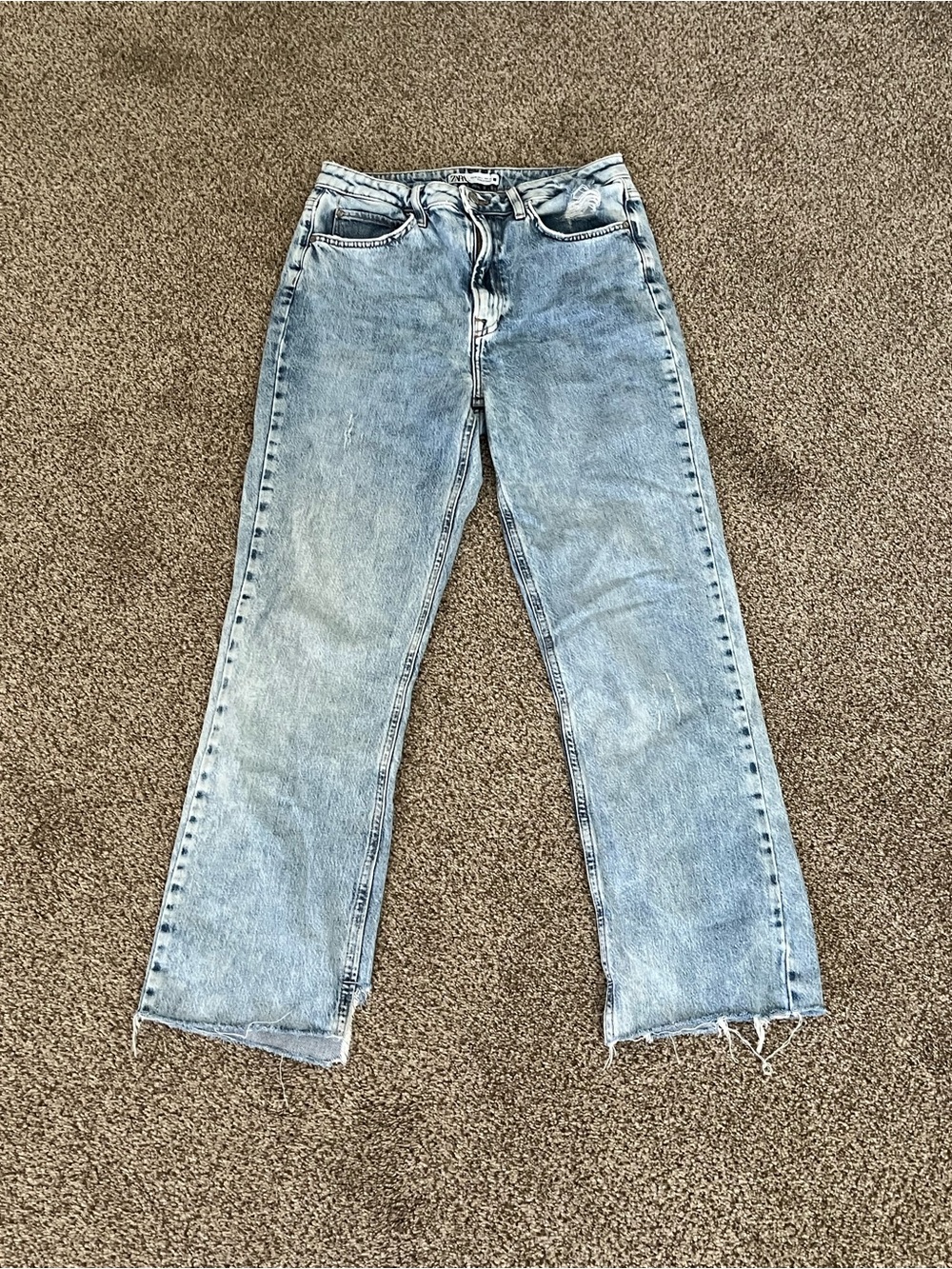 Light Wash Zara High-Rise Straight Leg Women’s Jeans